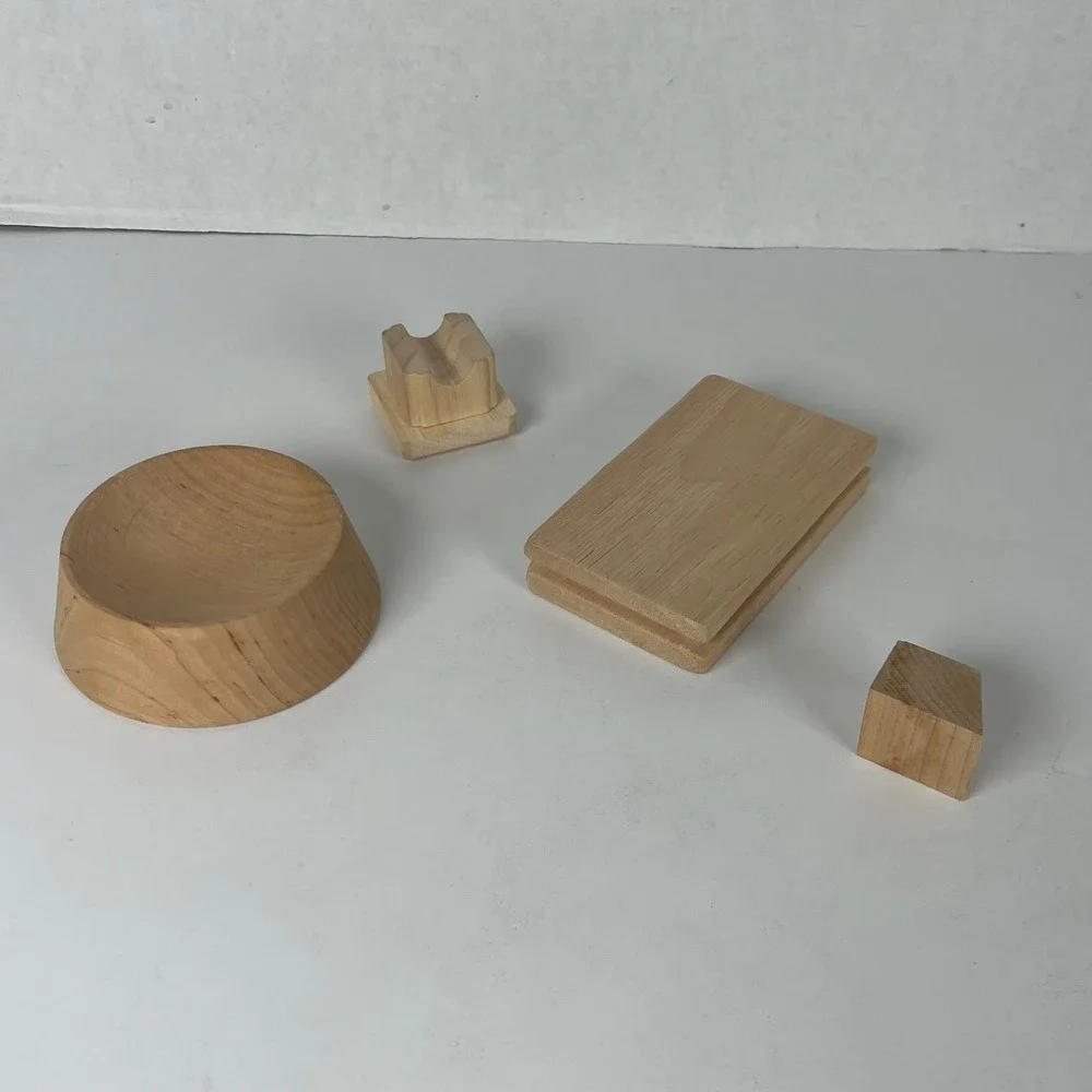 Kinderkram Wooden Toy Replacement Parts‎ Natural Wood Blocks Set of 4 Germany